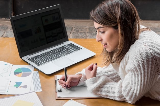 A person taking an online learning style assessment on a laptop, with a graph showing the results in a visually appealing and easy-to-understand format.