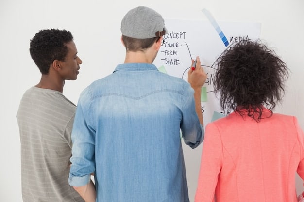 Three students using different note-taking methods: one drawing a mind map, one recording a lecture, and one building a model with study notes attached.