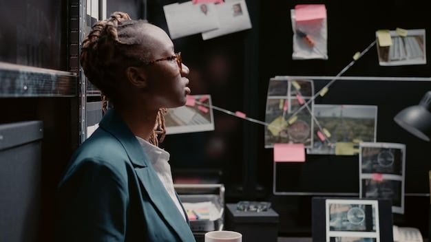 A person confidently standing in a boardroom, presenting strategic insights with data visualizations projecting from their head, symbolizing effective memory enabling powerful decision-making.