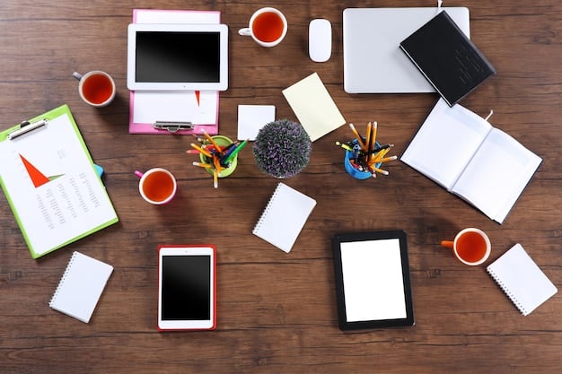 A collage showcasing various digital tools and applications commonly used by online learners: a calendar app, a note-taking app, a video conferencing platform, and a project management tool.